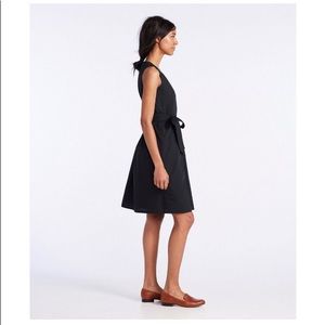 LL Bean Signature Poplin Dress in Black